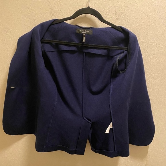 Rag & Bone Blue Wool Club Jacket Blazer Size 0 In Bright Blue - Picture 9 of 12